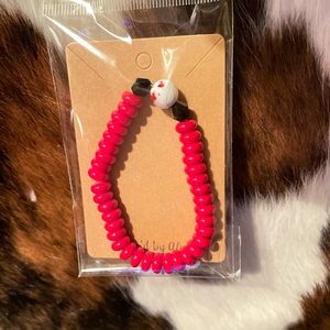 NEW UGA Falcons Red white black bead custom bracelet # PeacedbyAlise sport fun